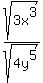 sqrt%283x%5E3%29%2Fsqrt%28+4y%5E5%29