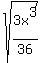 sqrt%283x%5E3%2F36%29