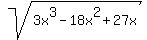 sqrt%283x%5E3+-+18x%5E2+%2B+27x%29