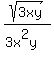 sqrt%283xy%29%2F%283x%5E2y%29