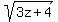 sqrt%283z%2B4%29