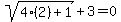 sqrt%284%282%29%2B1%29%2B3=0
