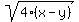 sqrt%284%28x-y%29%29