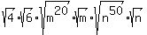 sqrt%284%29%2Asqrt%286%29%2Asqrt%28m%5E20%29%2Asqrt%28m%29%2Asqrt%28n%5E50%29%2Asqrt%28n%29