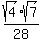 sqrt%284%29%2Asqrt%287%29%2F28