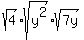 sqrt%284%29%2Asqrt%28y%5E2%29%2Asqrt%287y%29