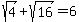 sqrt%284%29%2Bsqrt%2816%29=6