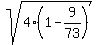 sqrt%284%2A%281-9%2F73%29%29