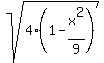 sqrt%284%2A%281-x%5E2%2F9%29%29