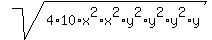sqrt%284%2A10%2Ax%5E2%2Ax%5E2%2Ay%5E2%2Ay%5E2%2Ay%5E2%2Ay%29