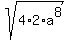 sqrt%284%2A2%2Aa%5E8%29