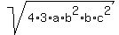 sqrt%284%2A3%2Aa%2Ab%5E2%2Ab%2Ac%5E2%29