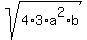 sqrt%284%2A3%2Aa%5E2%2Ab%29