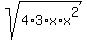 sqrt%284%2A3%2Ax%2Ax%5E2%29