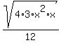 sqrt%284%2A3%2Ax%5E2%2Ax%29%2F12
