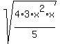 sqrt%284%2A3%2Ax%5E2%2Ax%2F5%29