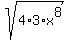 sqrt%284%2A3%2Ax%5E8%29
