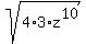 sqrt%284%2A3%2Az%5E10%29