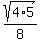 sqrt%284%2A5%29%2F8