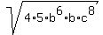 sqrt%284%2A5%2Ab%5E6%2Ab%2Ac%5E8%29