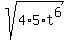 sqrt%284%2A5%2At%5E6%29