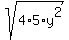 sqrt%284%2A5%2Ay%5E2%29