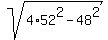 sqrt%284%2A52%5E2-48%5E2%29