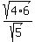 sqrt%284%2A6%29%2Fsqrt%285%29