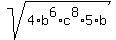 sqrt%284%2Ab%5E6%2Ac%5E8%2A5%2Ab%29