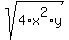 sqrt%284%2Ax%5E2%2Ay%29