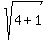sqrt%284%2B1%5E%22%22%29
