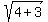 sqrt%284%2B3%29