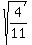 sqrt%284%2F11%29