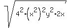 sqrt%284%5E2%28x%5E2%29%5E2y%5E2%2A2x%29