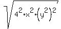 sqrt%284%5E2%2Ax%5E2%28y%5E2%29%5E2%29