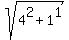 sqrt%284%5E2%2B1%5E1%29