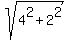 sqrt%284%5E2%2B2%5E2%29