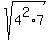 sqrt%284%5E2+%2A+7%29