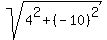 sqrt%284%5E2+%2B+%28-10%29%5E2%29