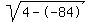 sqrt%284--84%29