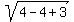 sqrt%284-4%2B3%29