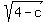sqrt%284-c%29
