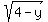 sqrt%284-y%29