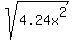 sqrt%284.24x%5E2%29