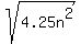 sqrt%284.25n%5E2%29