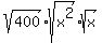 sqrt%28400%29%2Asqrt%28x%5E2%29%2Asqrt%28x%29