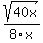 sqrt%2840x%29%2F8x