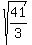 sqrt%2841%2F3%29