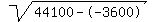 sqrt%2844100--3600%29