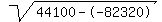 sqrt%2844100--82320%29
